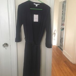 NWT DVF jersey wrap dress navy